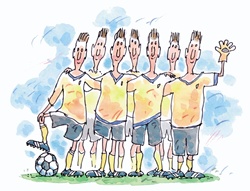Portrait of soccer team