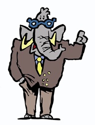 Elephant in full suit