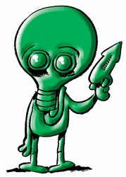 Alien with weapon