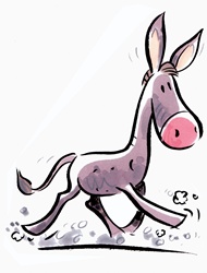 Running donkey
