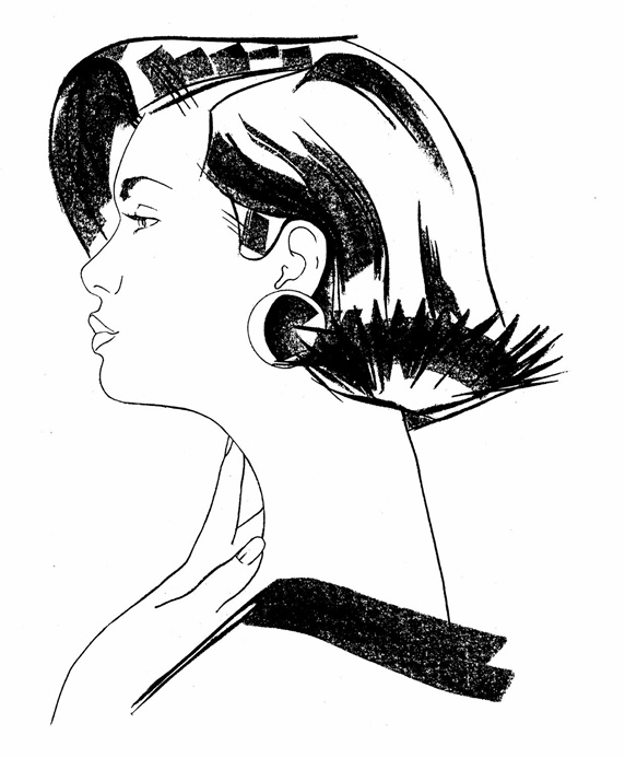 Side-view of young woman