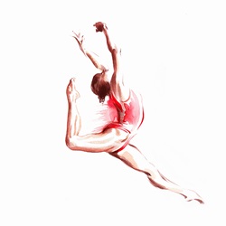 Ballet dancer leaping