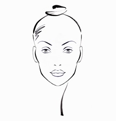 Sketch of beautiful woman's face