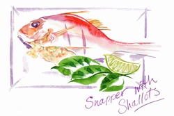 Snapper dinner with shallots