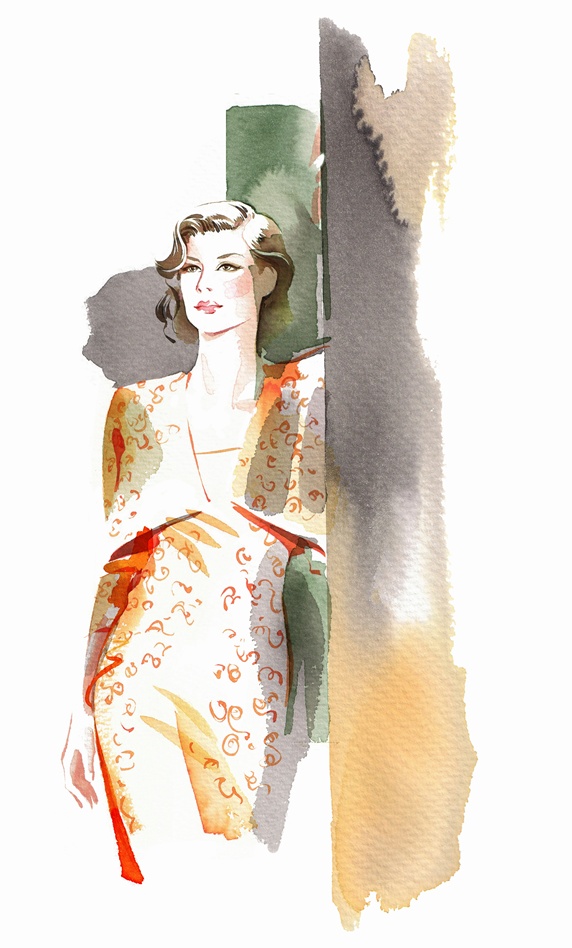 Elegant woman wearing cocktail dress