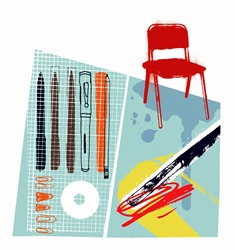 Graphic artist's pens and equipment