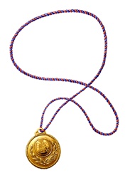 Medal on white background