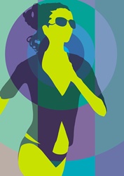 Silhouette of running woman