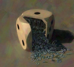Broken clockworks of dice