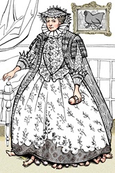 Woman wearing historic dress