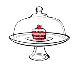 Single muffin in cakestand