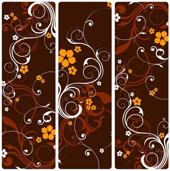 Brown and yellow floral pattern