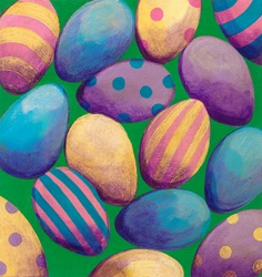 Lots of patterned Easter eggs