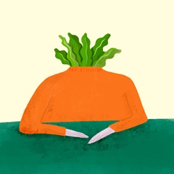 Portrait of carrot man