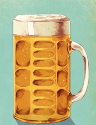 Beer glass with lager