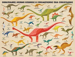 Dinosaurs, flying lizards and prehistoric sea creatures