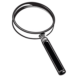 View of magnifying glass