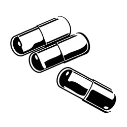Close-up view of pills