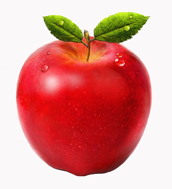 Close up of fresh juicy red apple