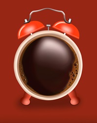 Black coffee as alarm clock