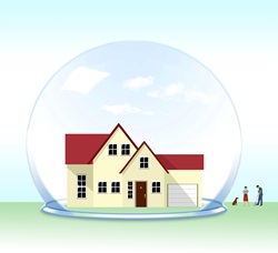 House in glass ball