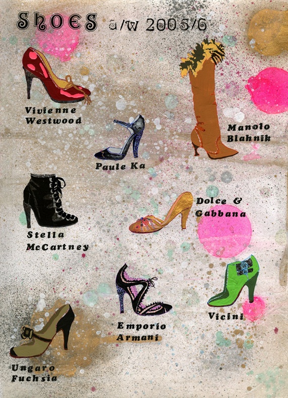 Various high-heel shoes