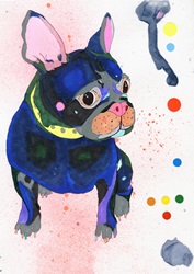 Painting of French Bulldog