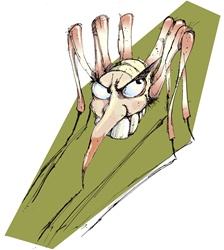 Spider with anthropomorphic head