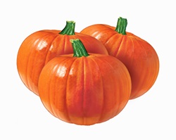 Three whole pumpkins