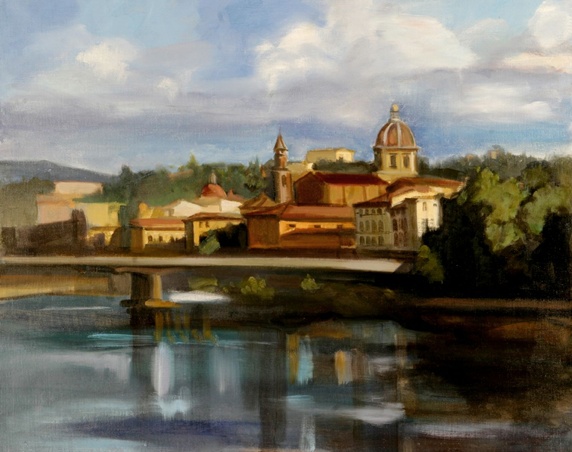 View of old town from across river