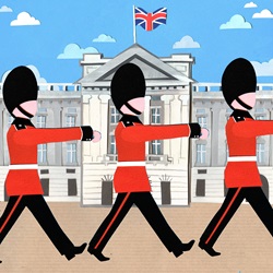 British Royal Guard marching
