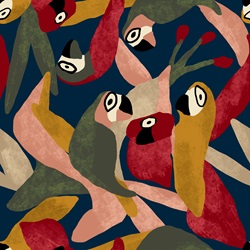 Abstract full frame parrot pattern
