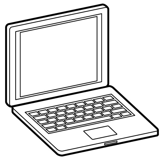 Laptop with blank screen