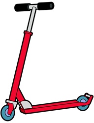 Red push scooter