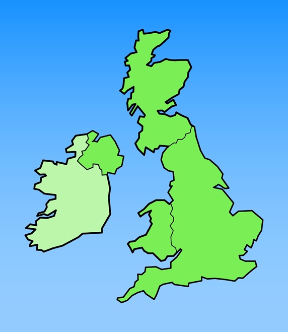 Blank map of United Kingdom