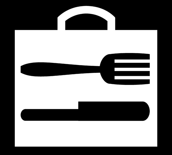 Knife and fork in bag