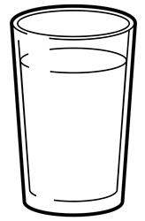 Drinking glass with water
