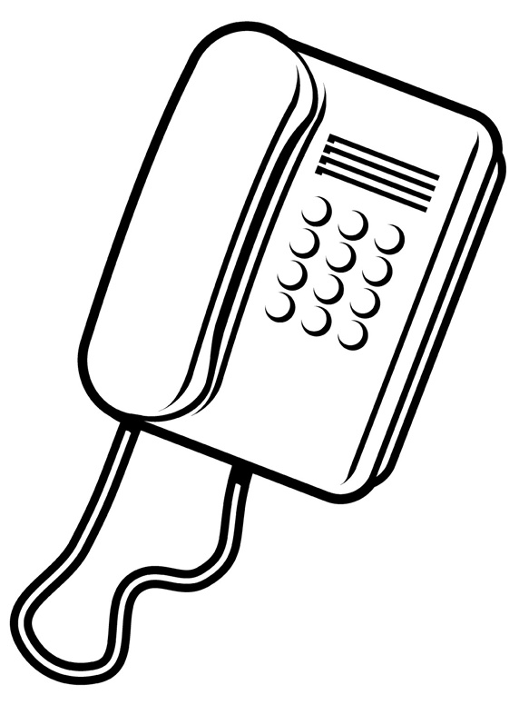White landline phone