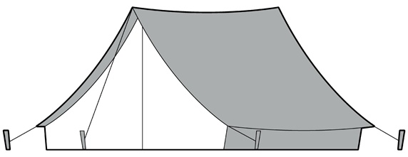 Grey tent