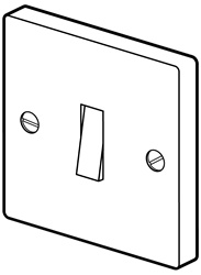 Light switch on white background