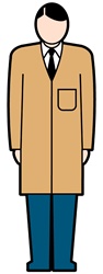 Man wearing long coat