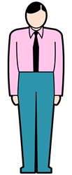 Man wearing pink shirt and tie