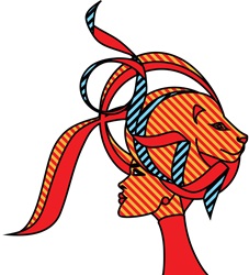 Woman with zodiac headdress